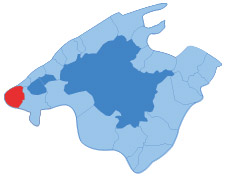 Andratx Beaches map